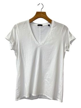 ATM Anthony Thomas Melillo White V-Neck Tee Shirt Small classic boyfriend